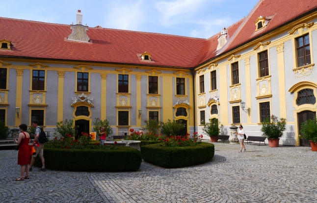 The courtyard of the monastery in question.